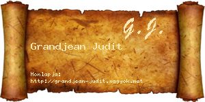 Grandjean Judit névjegykártya